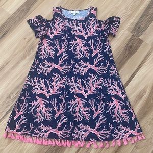 Open shoulder simple southern girls dress size Youth L